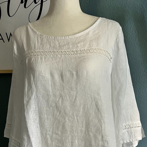 Luca Vanucci Linen Top- Large - Picture 2 of 4